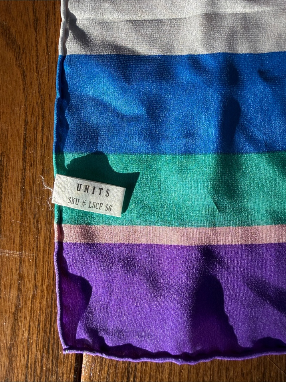 Vintage Units 100% Silk Scarf Colorful Striped Long Skinny Neck Scarf - Picture 6 of 9